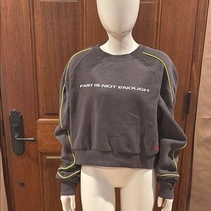 PacSun Charcoal Sweatshirt with Neon Highlights